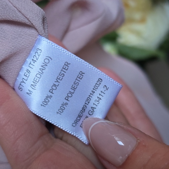 Rosette Nude Double Layer Crepe Chiffon cami Medium M - Picture 5 of 6